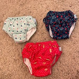 Lot of 3 I play reusable swim diapers 12 & 24 months girls